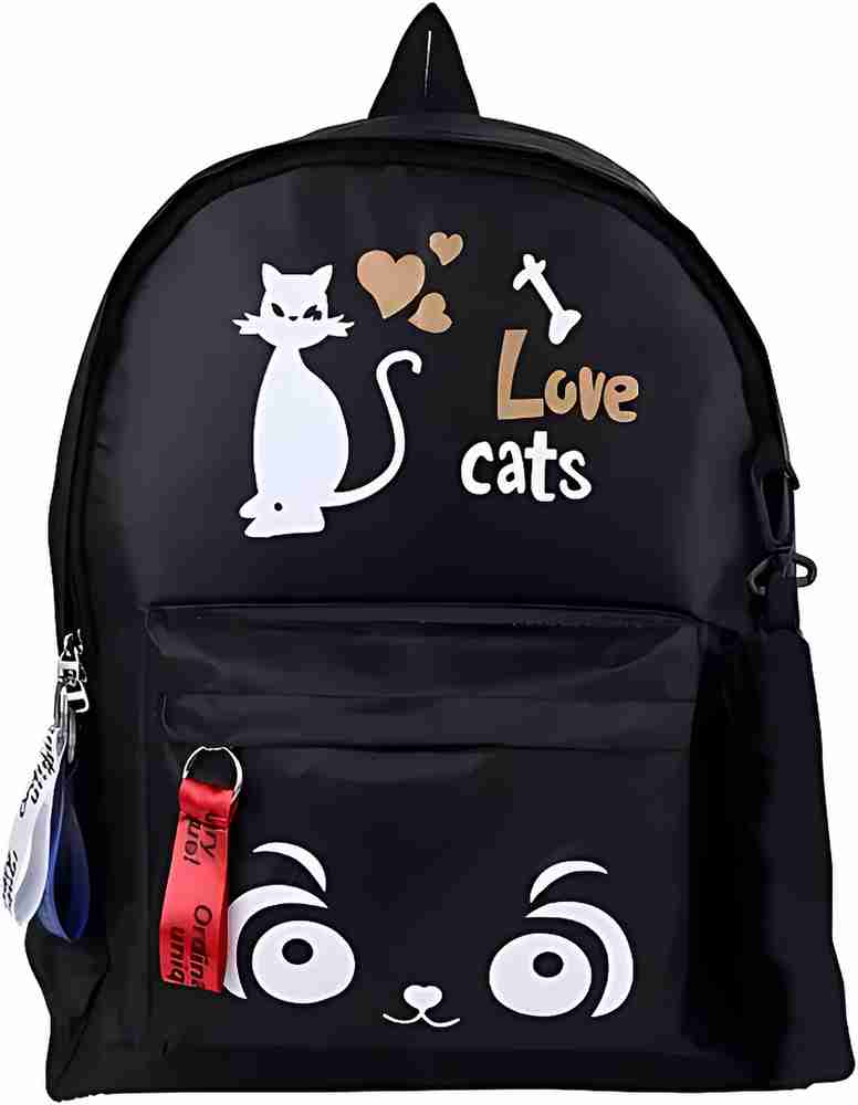 Hey Boi Stylish Cat Design Bags For Girls And Boys 20 L Backpack