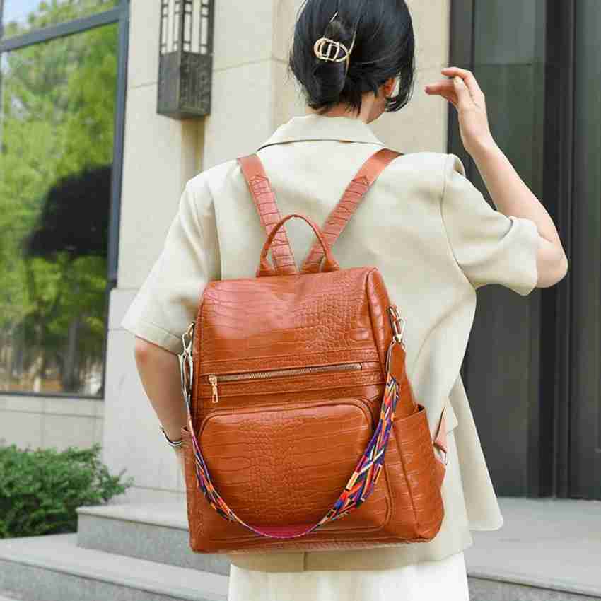 Retro Mini Multi-functional Backpack Pu High Quality Leather Schoolbag 2022  Fashion Trend Famous Brand Women's