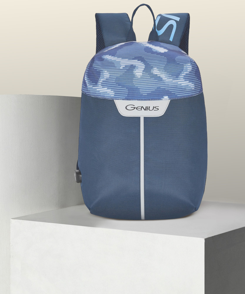 GENIUS 12 Ltrs Blue Firefly Compact Anti Theft Backpack With USB Charging Port Tablet Sleeve and Reflective Strip 12 L Laptop Backpack Moon Blue Price in India Flipkart