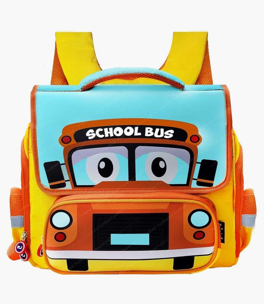 ARRMAN School Bus Design Rectangular Shape BagpackSchool Bag For Kids Age 2 10yrs 15 L Backpack YELLOW Price in India Flipkart