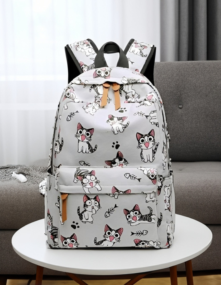 Girlish Stylish Bag Grey Collage School Bag Travelling Backpack Girls and Boys 10 L Backpack Grey Price in India Flipkart