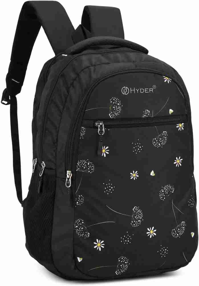 Hyder Floral School College Casual Bag Backpack For Girls And Women 35 L Backpack Black Price in India Flipkart