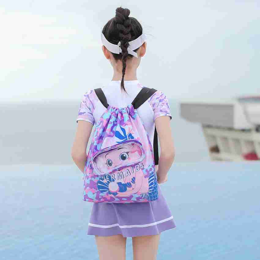 HASTHIP Swimming Bag for Kids Cartoon Print Shoulder Bag for Kids