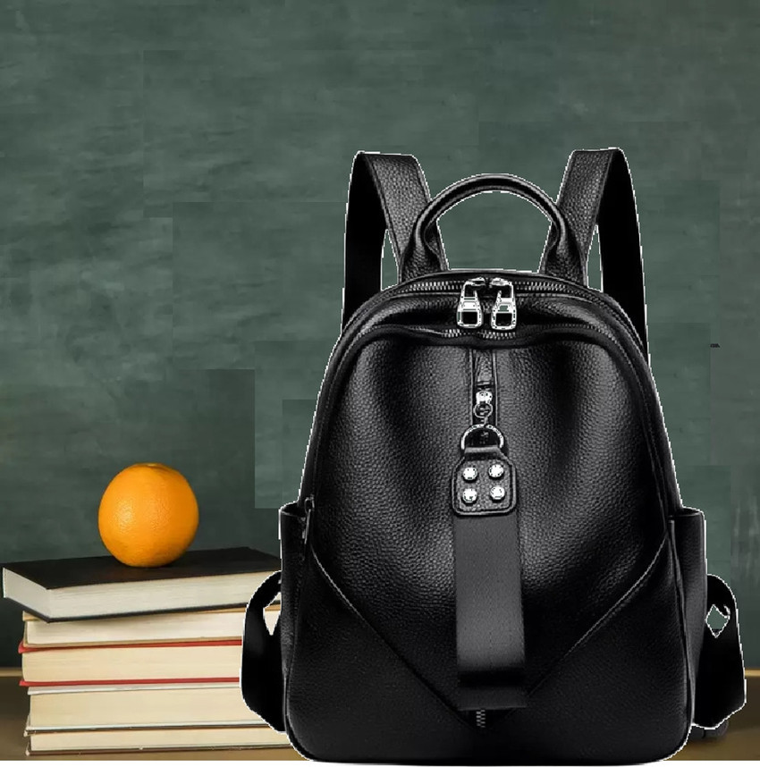 KA KAIASHA BEST LEATHER WATERPROOF BLACK COLOR BACKPACK BAG 13 L Laptop Backpack BLACK Price in India Flipkart