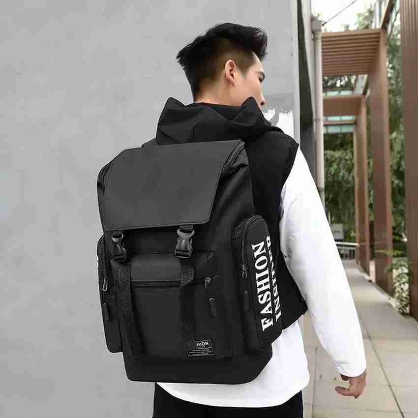 JUBLYN Korean Style Fashionable Casual Travel College Fashion Large Capacity Backpack 1 L Backpack Black Price in India Flipkart