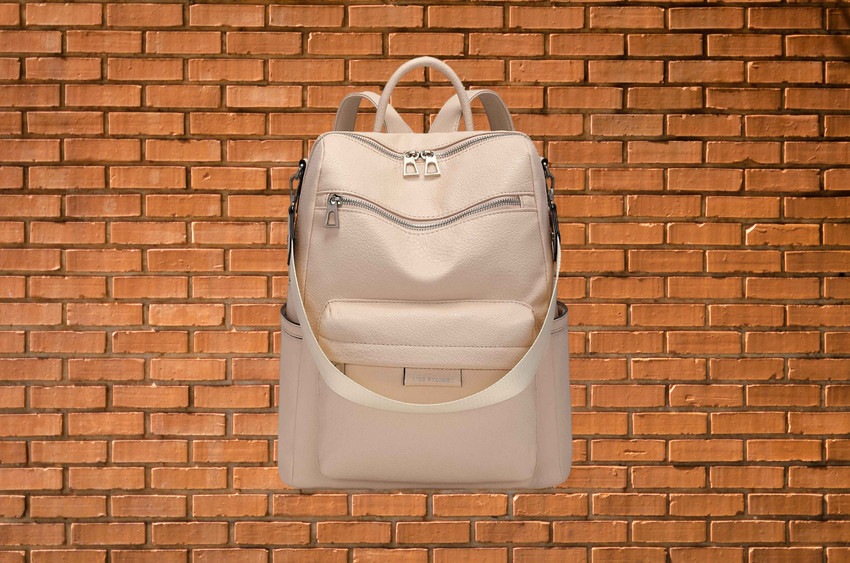 Soft leather backpack purse deals