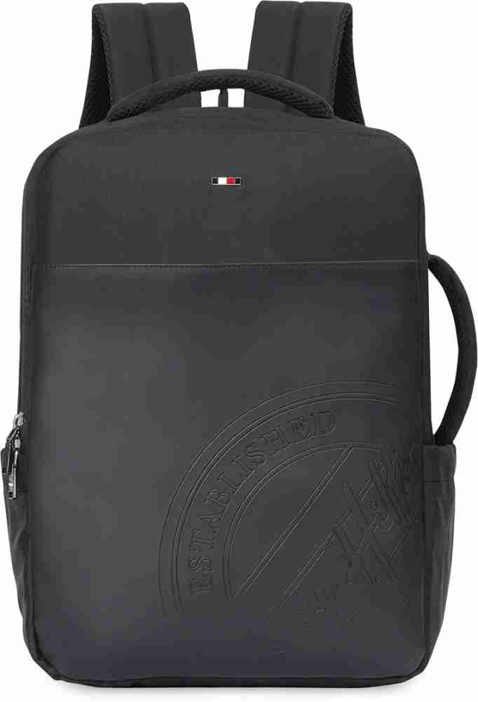 TOMMY HILFIGER Braynt 17 L Laptop Backpack Black Price in India Flipkart