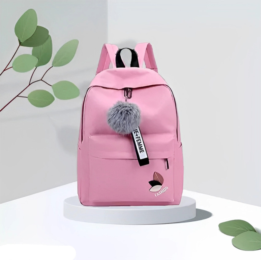 Light pink leather backpack clearance