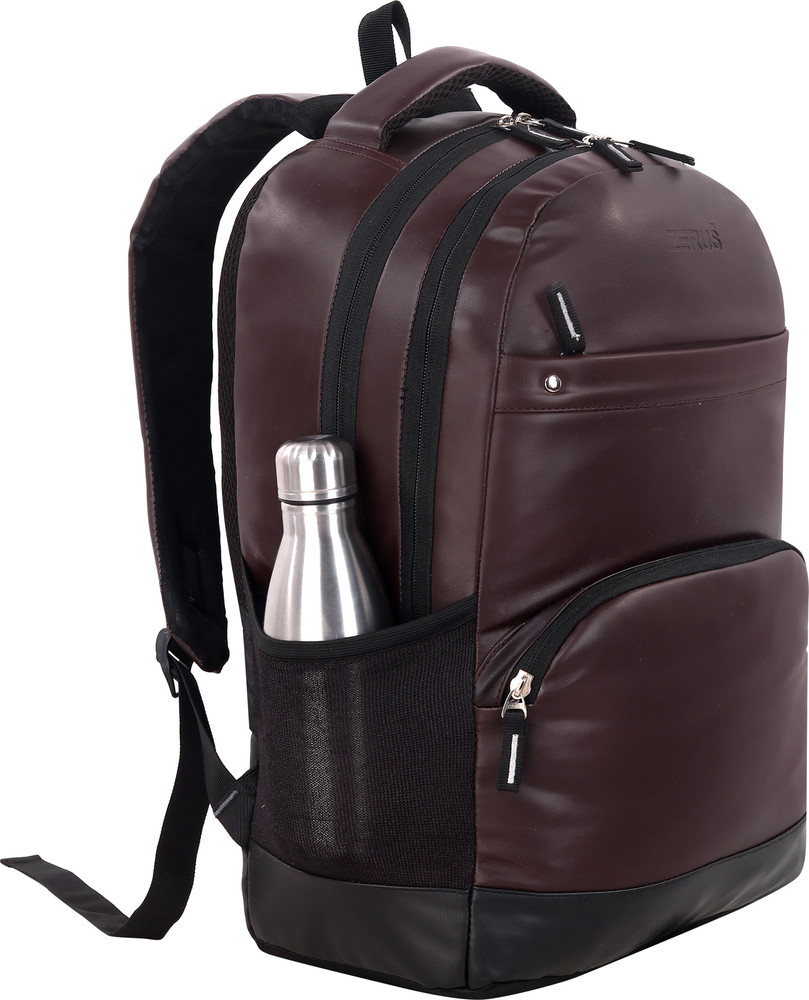 ZERUS Laptop Pu backpack Casual 17 Inch Laptop Backpack bag for Men Women 30 L Laptop Backpack Brown Price in India Flipkart