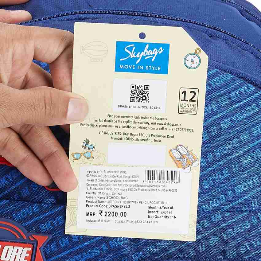 SKYBAGS Polyester 35L Drip Nxt 01 Backpack With Pencil Pocket Blue 35 L Backpack