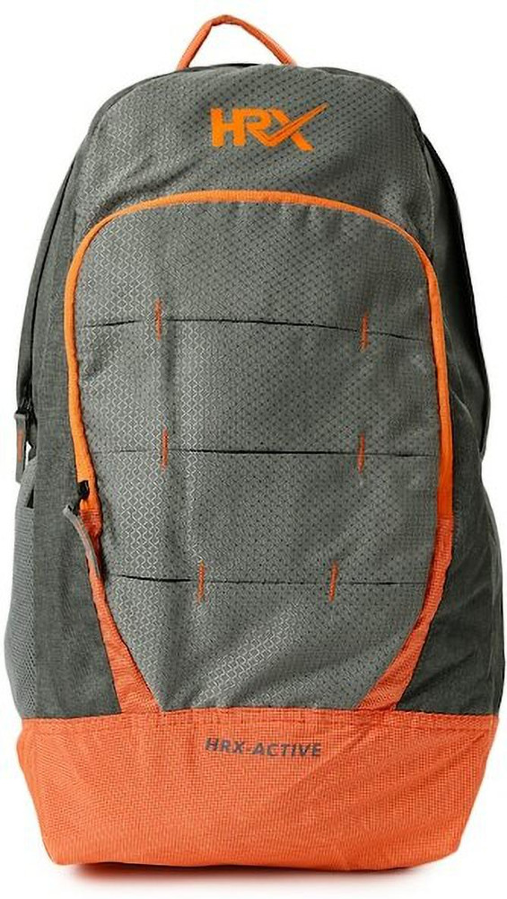 HRX by Hrithik Roshan Unisex Grey Orange Colourblocked