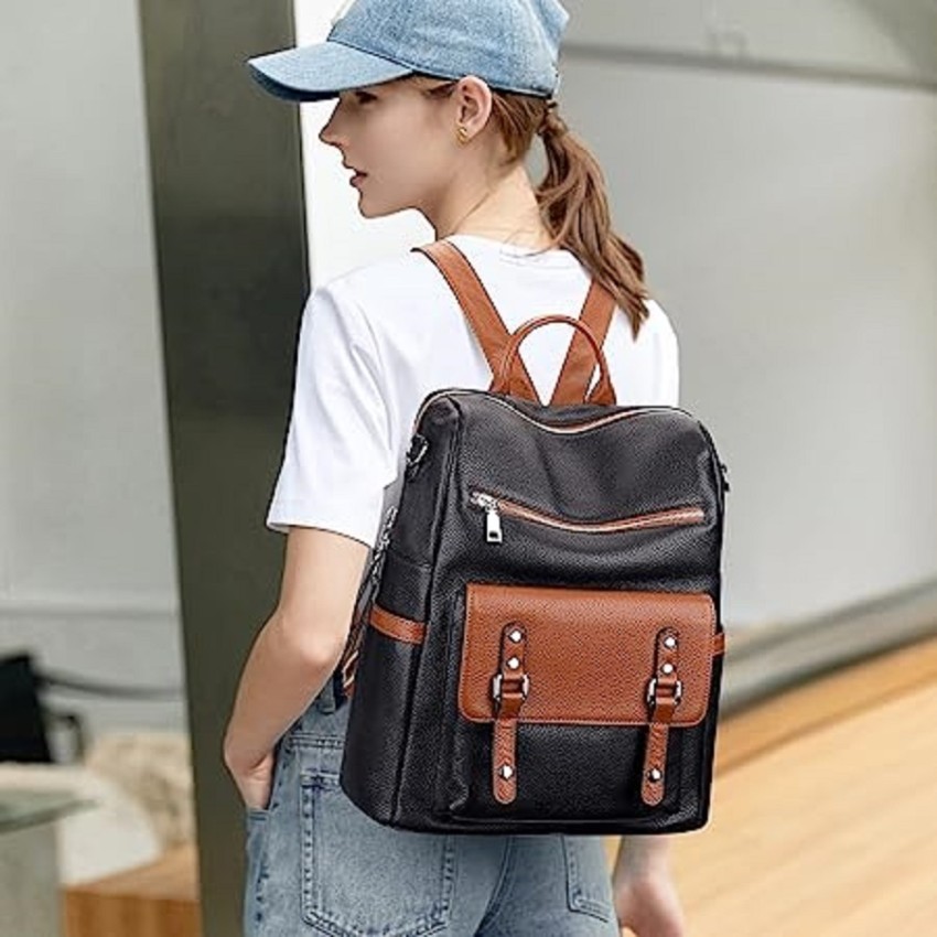 School Bags Womens Fashion Backpack Purse Multipurpose Design