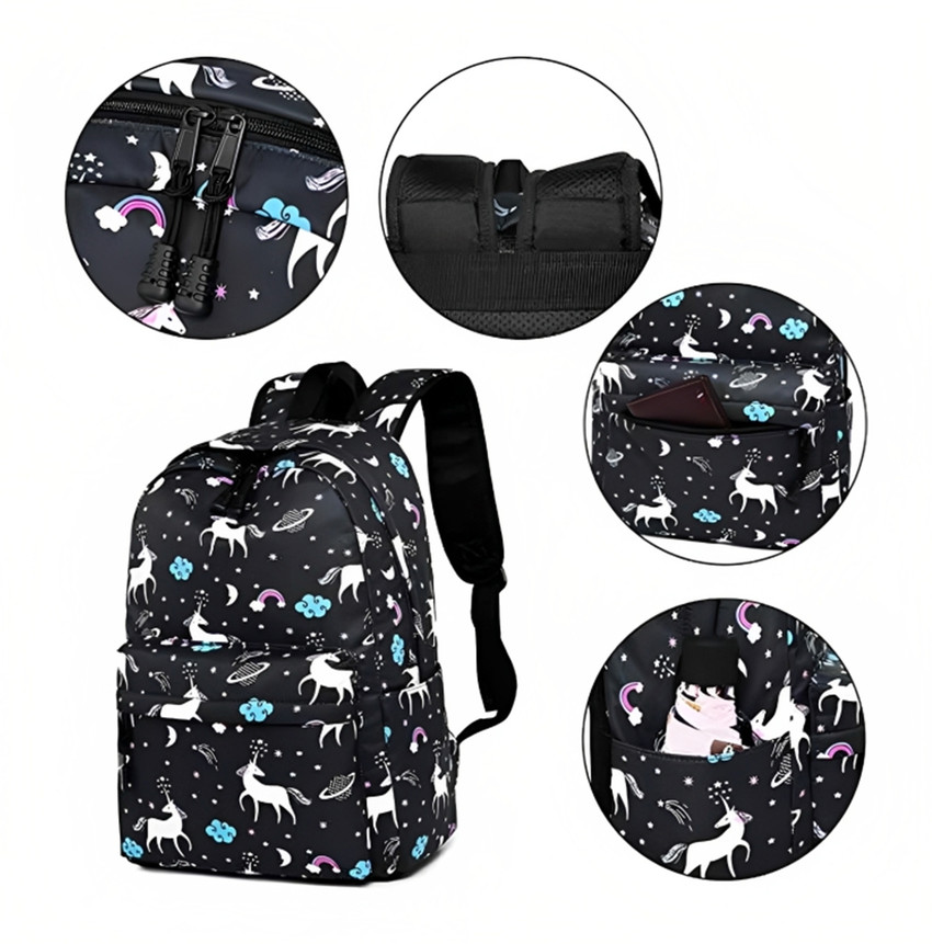 Black unicorn backpack hot sale