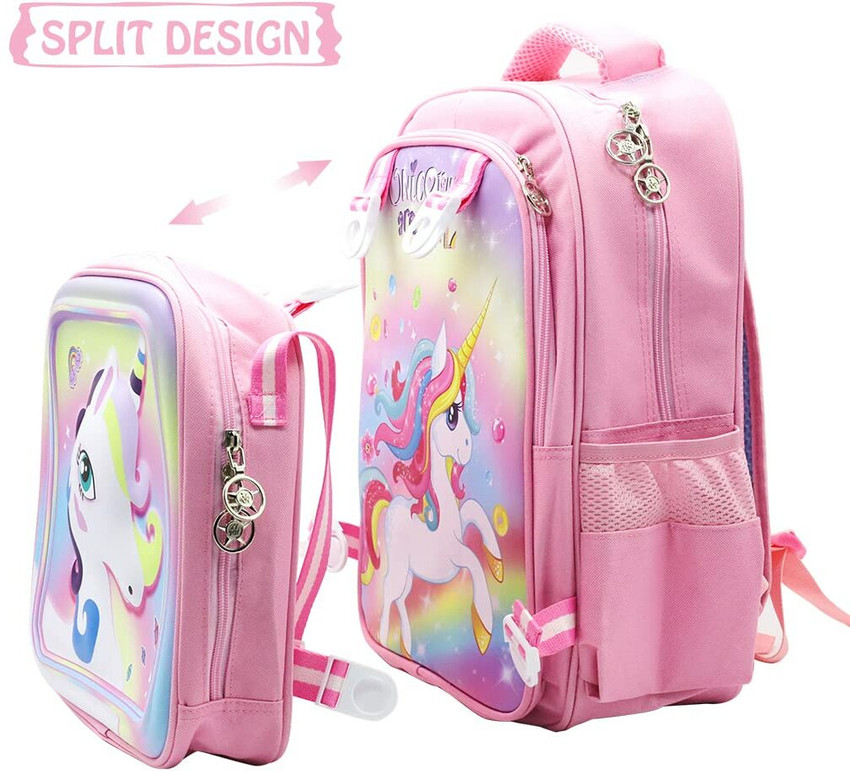 SNOWIE SOFT 2 in 1 Unicorn bag For Kids Backpack Messenger Bag 16