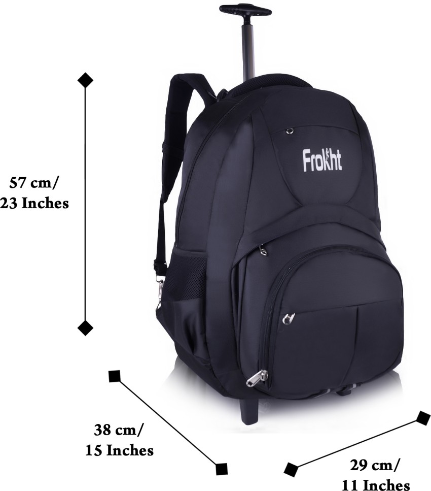 Flipkart frokht FKT Trolley Backpack 1k Danier Black 19inch Travel Bag for Men Women Trolley Trolley