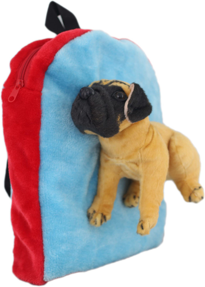 Tickles Soft Fabric kids Pug Dog School Bag For Nursery Picnic