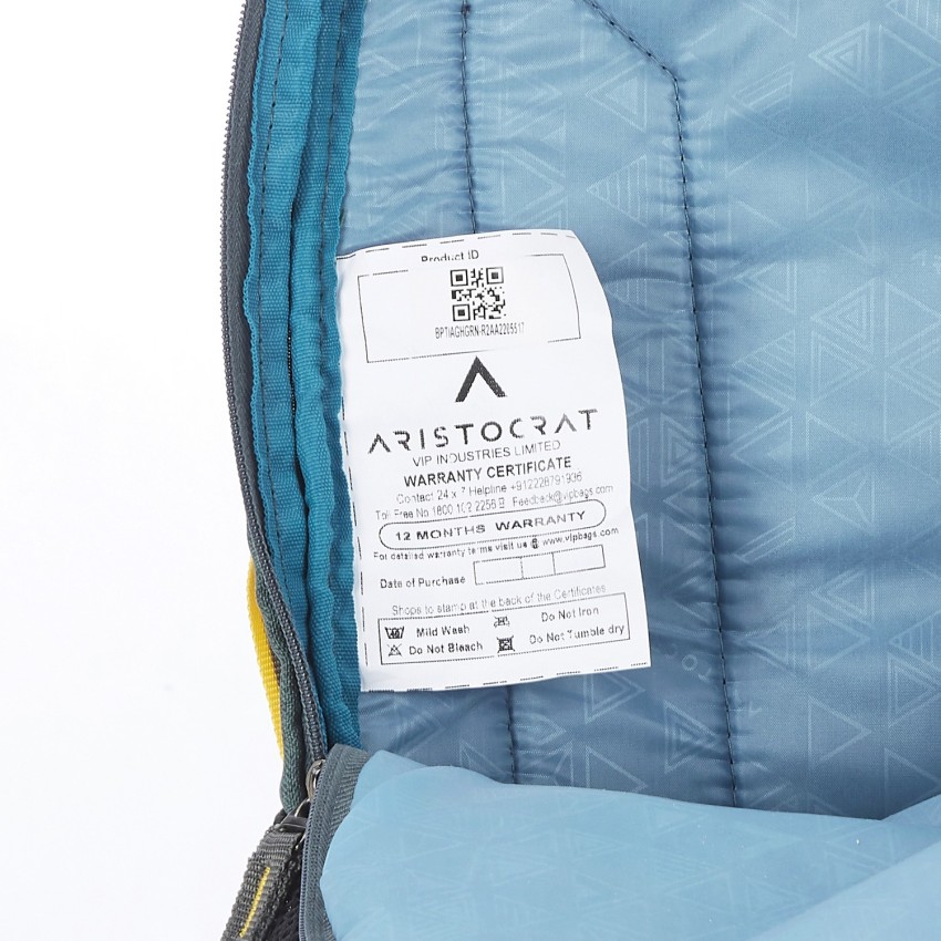 ARISTOCRAT Polyester 32L Tiago Backpack (H) Green For Men & Women 
