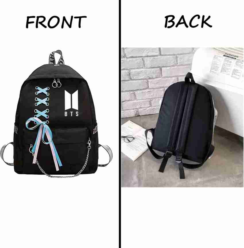 Cluci BTS Backpack, BTS ARMY Bags, Travel/School/Tution Bags For Girls 10  L Backpack Black - Price in India