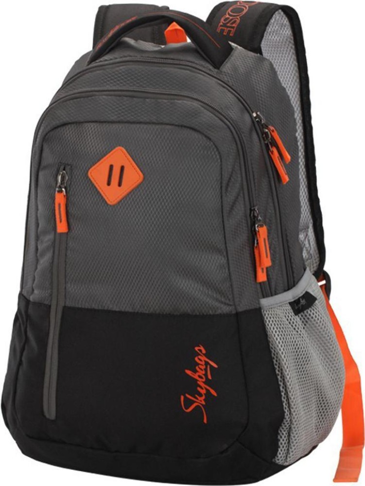 Skybags footloose leo 03 grey & black color hotsell block backpack