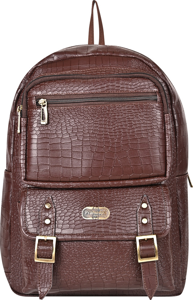 Flipkart Pramadda Pure Luxury Stylish Leather school bag for boys for class 8th 9th 10th 11th 12th Standard. Waterproof Backpack Backpack