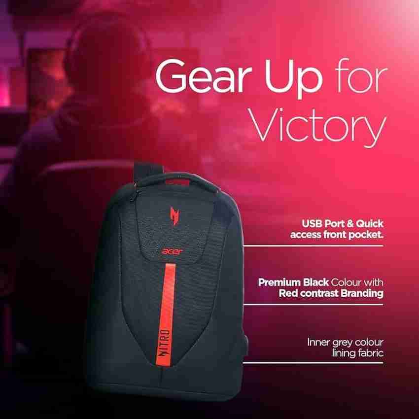 Acer Nitro Airmesh Padded 29 L Laptop Backpack Black and Red Price in India Flipkart