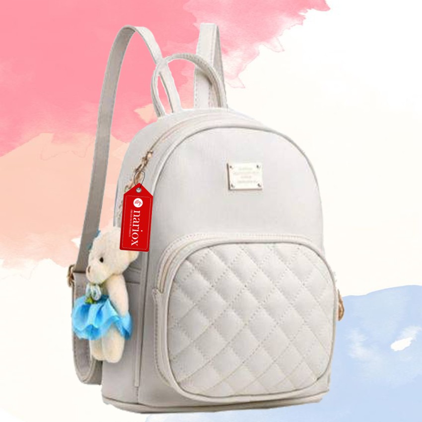 Nariox Fashion Medium Size Backpack For Women Girls Latest Trendy Backpack 25 L Backpack Cream Price in India Flipkart