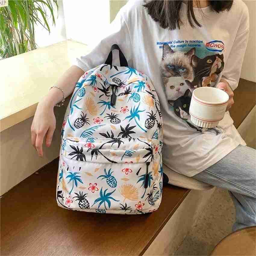 Girlish Designer Waterproof School Collage Picknic Bag Backpack For Girls Women 12 L Backpack WHITE Price in India Flipkart
