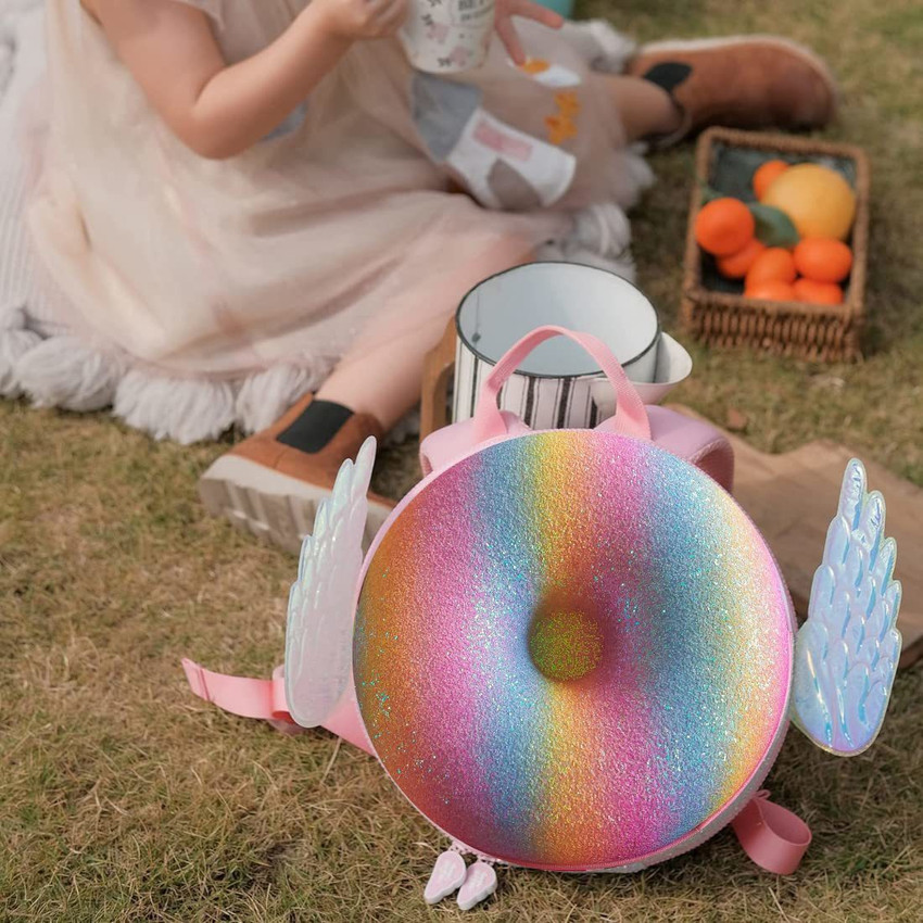 ModishOmbre Donut Shape Angel Fairy Wings Backpack for Toddlers Kids 2 3 4 5 Years Children 2 L Backpack Multicolor Price in India Flipkart