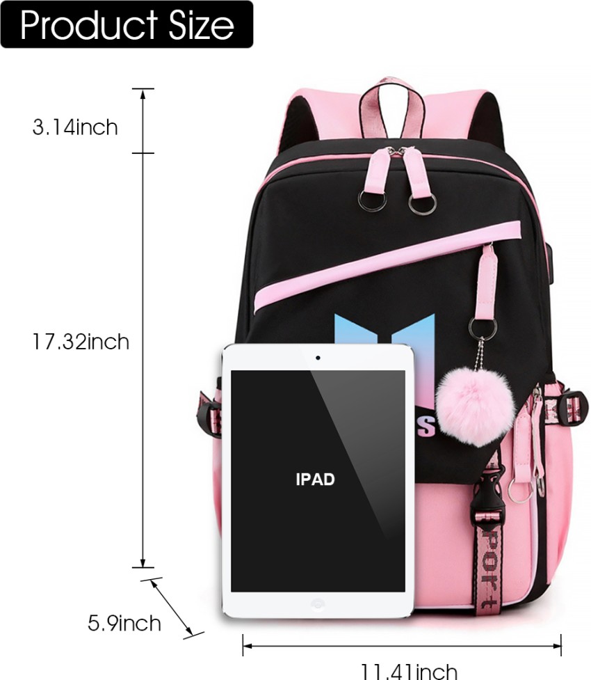 PROBEROS BTS Bags for Boys School Backpack Print Design Laptop Backpack  Travel Bag Laptop Bag - PROBEROS 