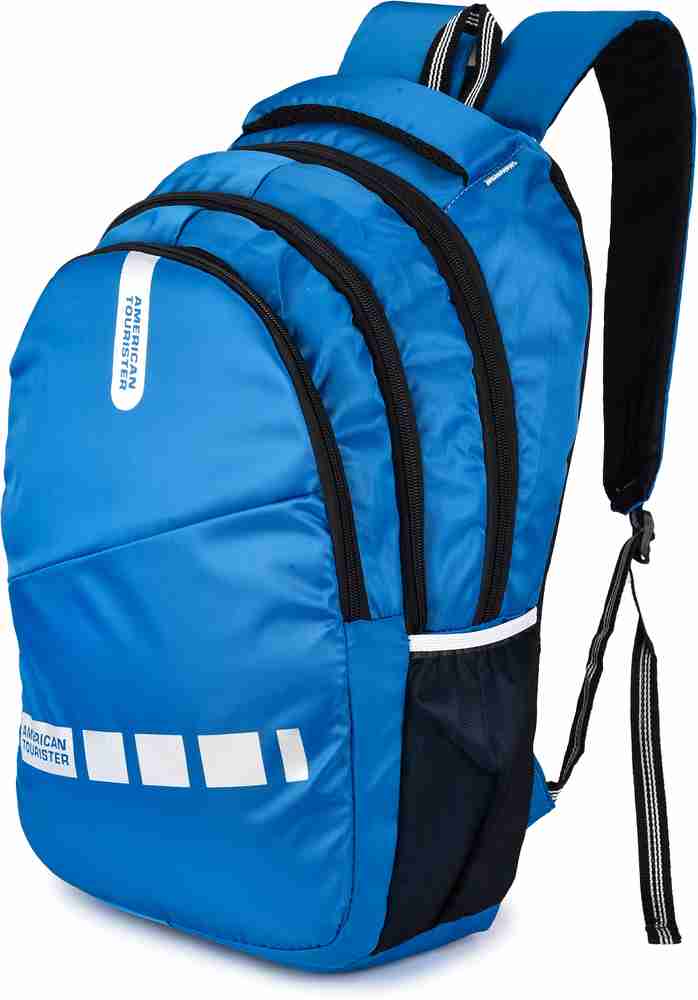 Galaxy Craft Sky Blue color American Tourister Three Zipper Laptop
