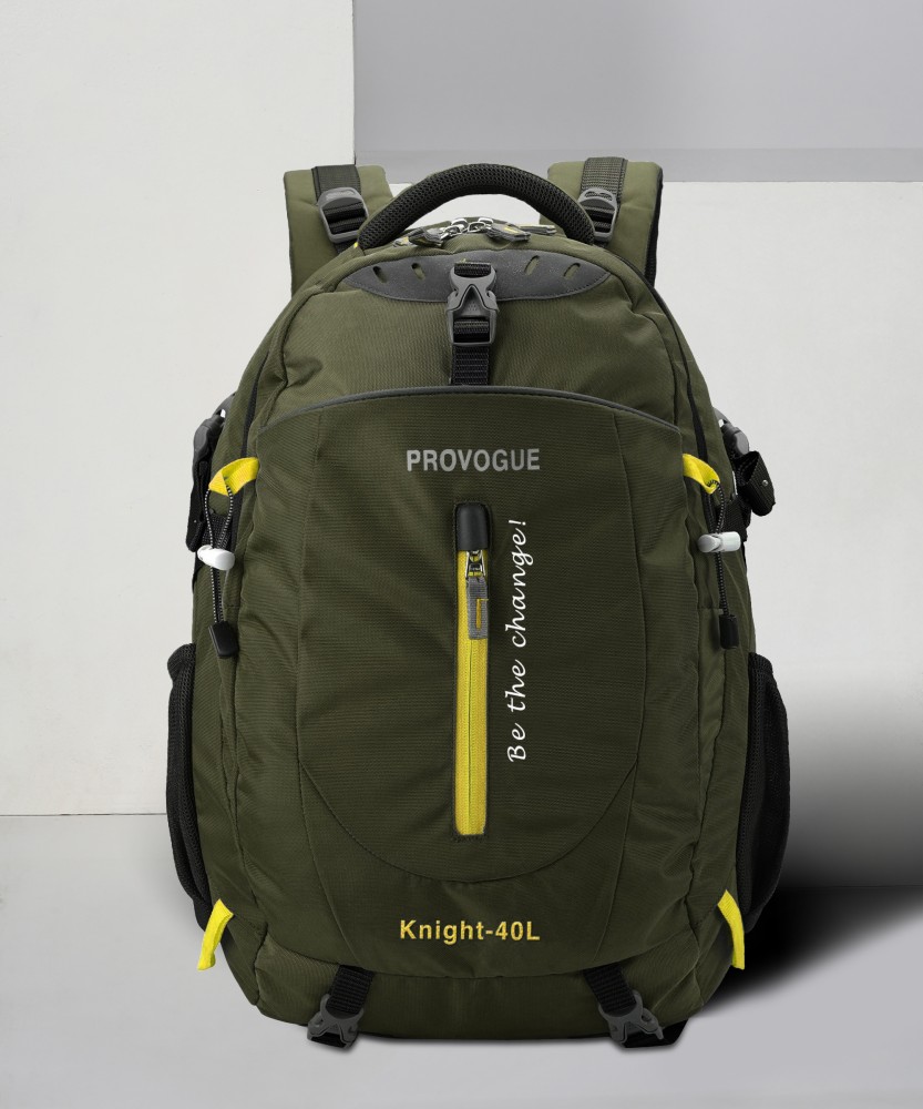 PROVOGUE unisex backpack with rain cover and reflective strip 40 L Laptop Backpack Olive Price in India Flipkart