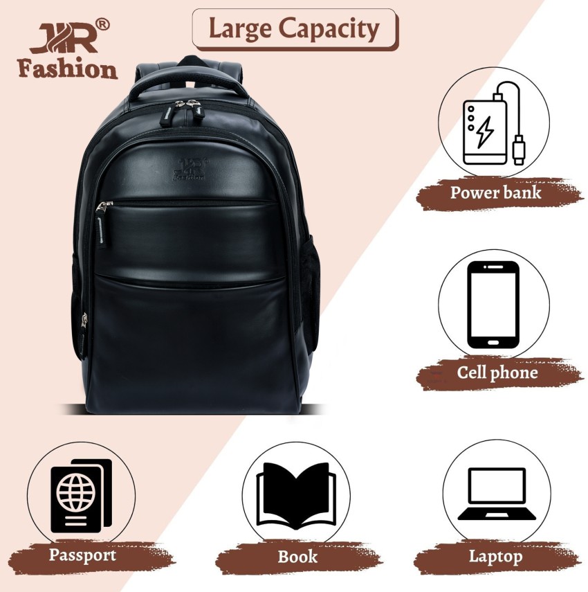 large faux leather backpack