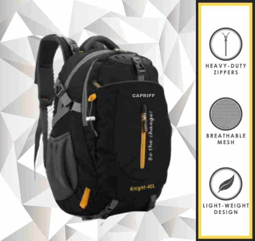 capriff Black bag casual unisex school collage travel backpack laptop bag 40 liters 40 L Laptop Backpack Black Price in India Flipkart