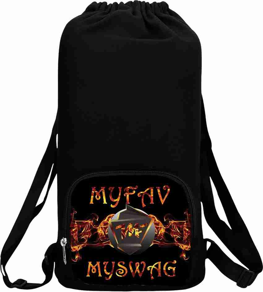 MY FAV Black Printed Cotton Canvas Tution Backpack Exam Bag For Boys Girls 15 L Backpack MULTICOLOR Price in India Flipkart