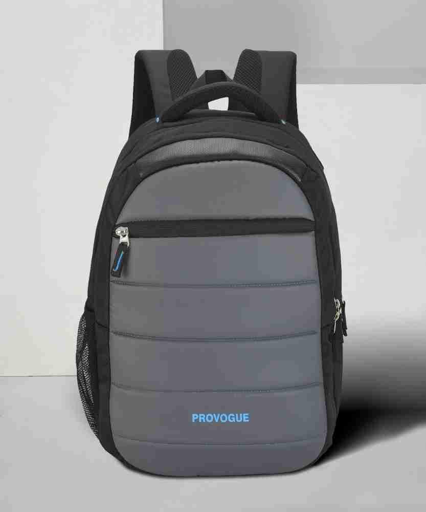 PROVOGUE Casual Self Design with Rain cover 38 L Laptop Backpack Black Grey Price in India Flipkart