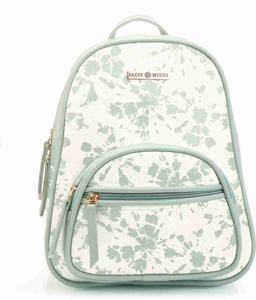 Sacci Mucci Fabric Backpack Purse Bags for Women and Girls 10 L Backpack Mint green Shibori Style Price in India Flipkart