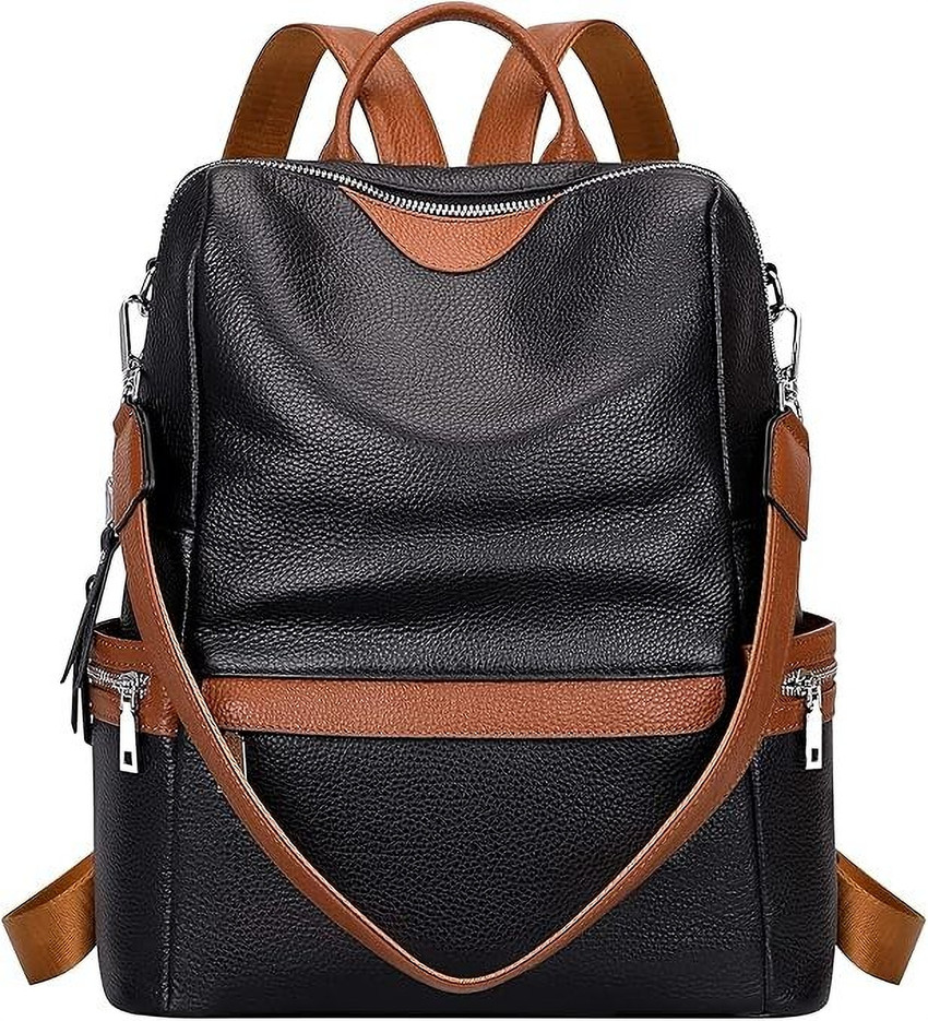 Pagwin PU Leather Backpack for Women Elegant Backpack Purse Ladies Leather Shoulder 10 L Backpack Black Price in India Flipkart