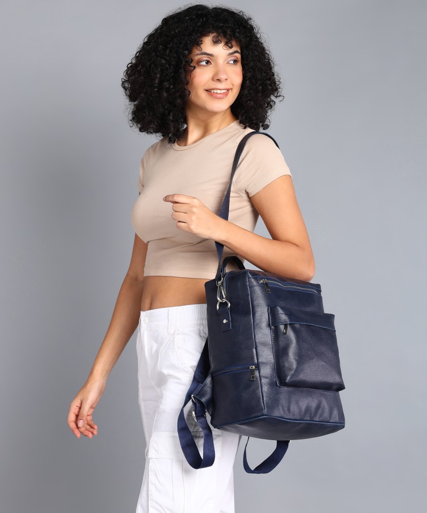 TrueHumaan Women's Fashion Backpack Purses Multipurpose Design Handbags and  Shoulder Bag 25 L Backpack Blue - Price in India