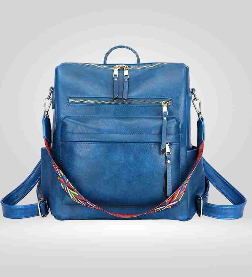Stylish Ladies Leather Blue Shoulder Bag Genuine Leather Crossbody
