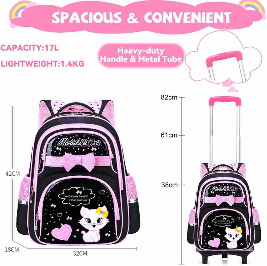 Small lightweight backpack with wheels top