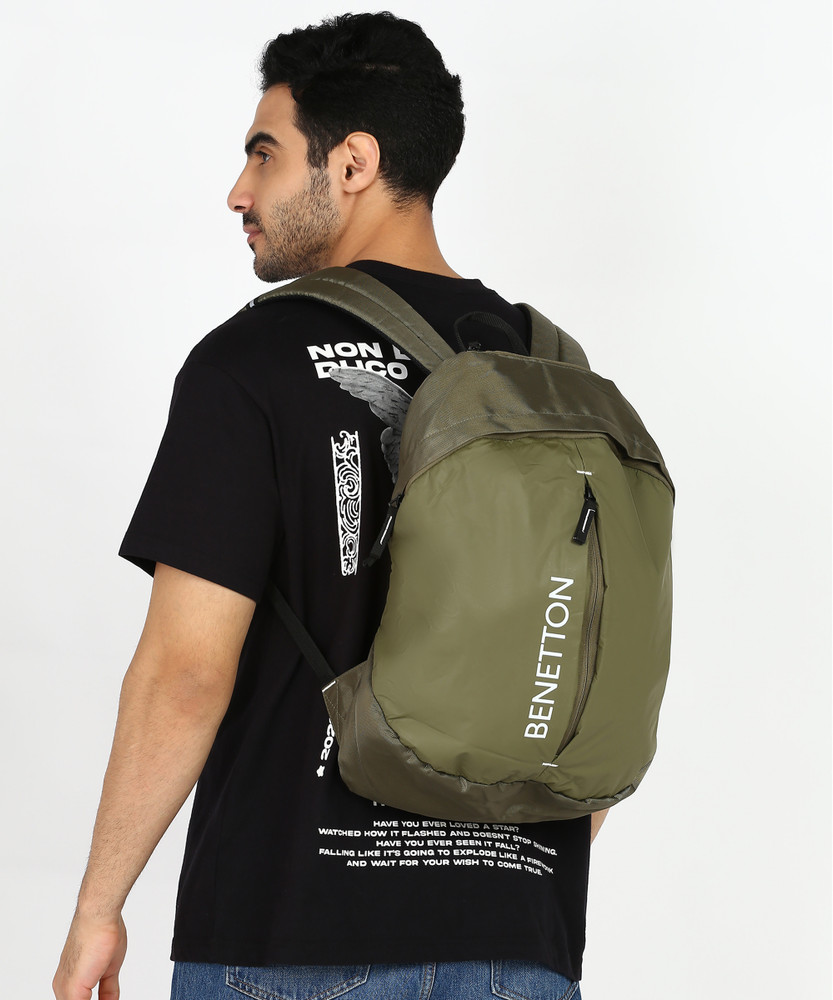 United Colors of Benetton Easton 22 L Laptop Backpack Olive Price in India Flipkart