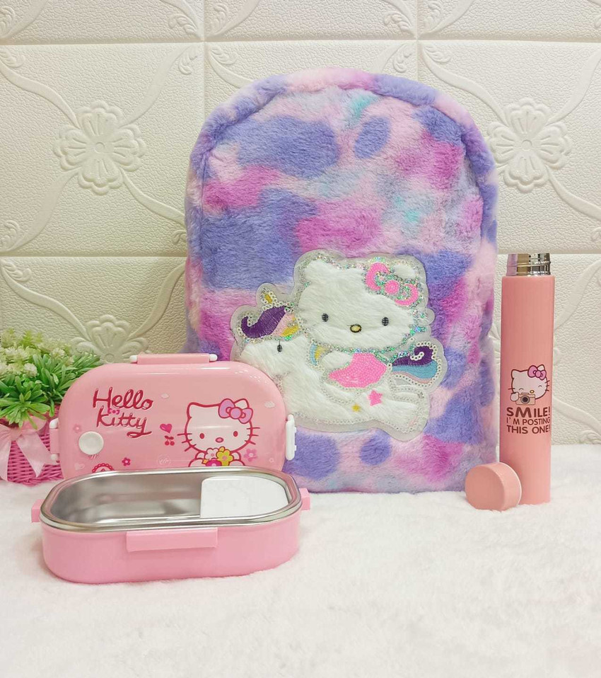 Priceless Deals Soft School Bag Lunch Box and Water Bottle for