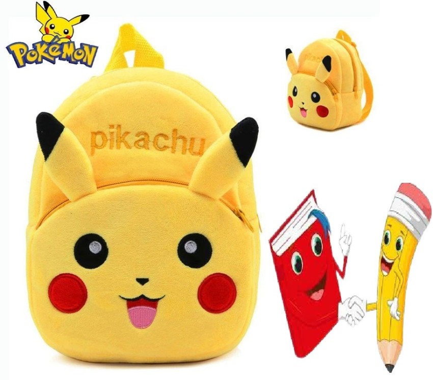 Bluemoon Baby Pikachu School Bag Boys And Girls Kids Bag Soft Fabric School Bag 12 L Backpack Yellow Price in India Flipkart