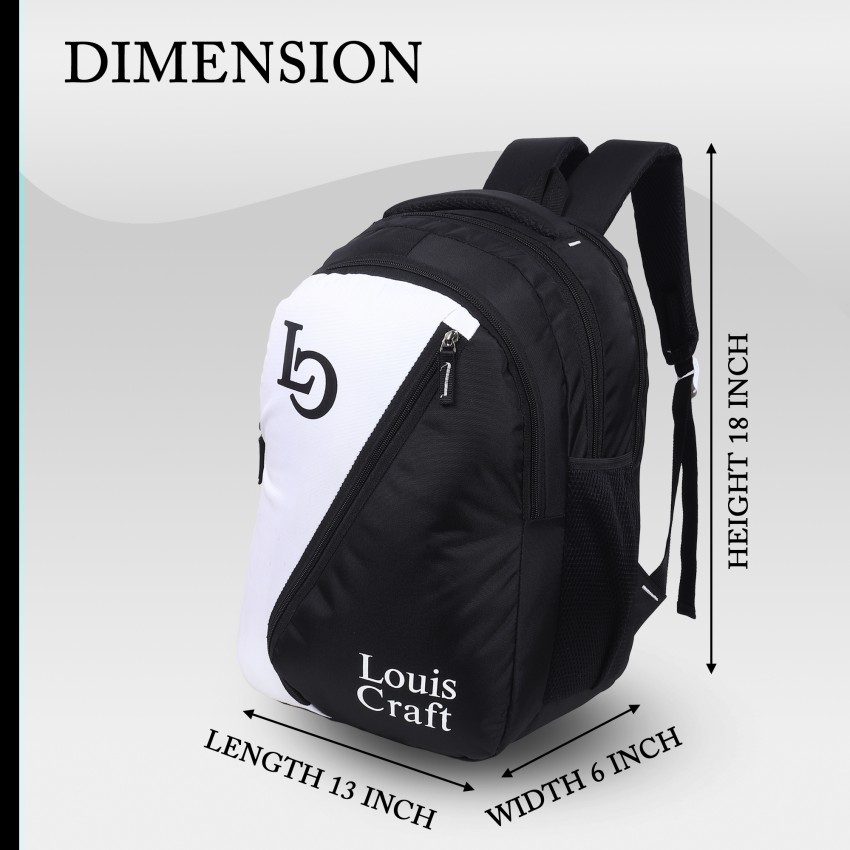 Louis Craft Large Laptop Backpack with Rain Cover 35L Men/Women(Black) 35 L  Backpack