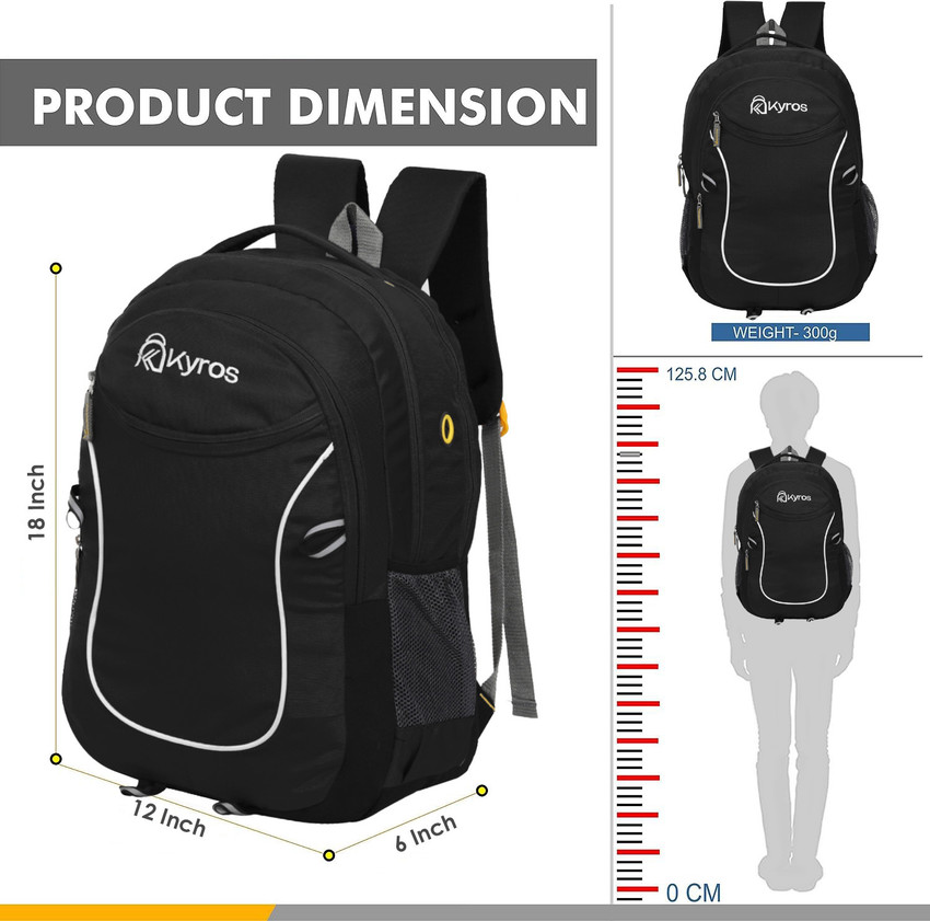 Kyros For Boys girls women college bags largest selling product online market place 45 L Laptop Backpack Black Price in India Flipkart