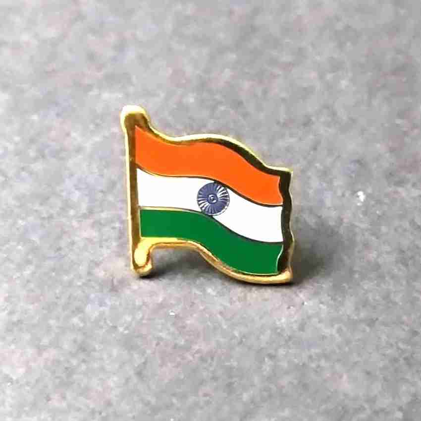 RON BRANDO Indian Flag Metal Lapel Pin Brooch Badge for Cloth