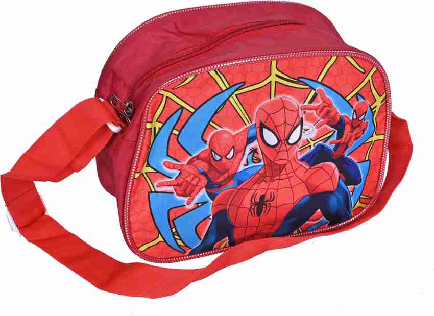 Flipkart PlayKith Sling School Travel Spiderman Bag with Cartoon Print for Kids Waterproof Sling Bag Sling Bag