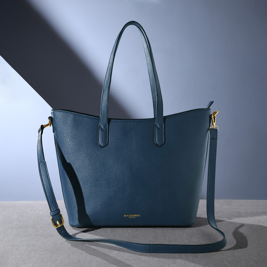 Accessorize top blue bag