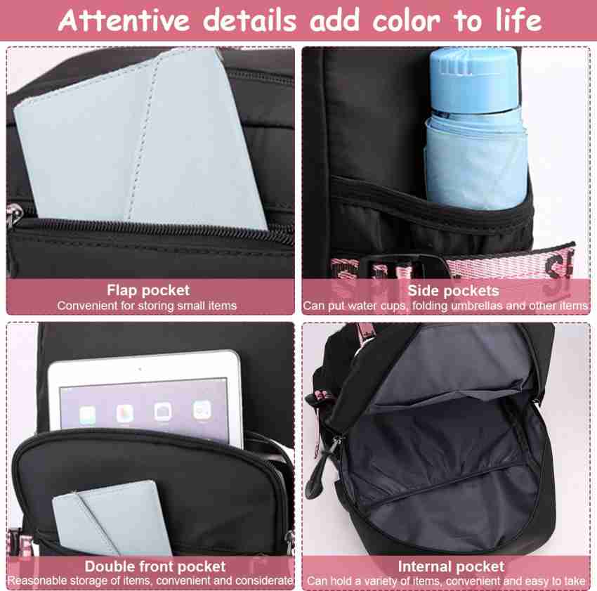 PATPAT BTS Bags for Girls School Bags Kpop BTS Bangtan Theme Prints Casual  Backpack 55 L Backpack