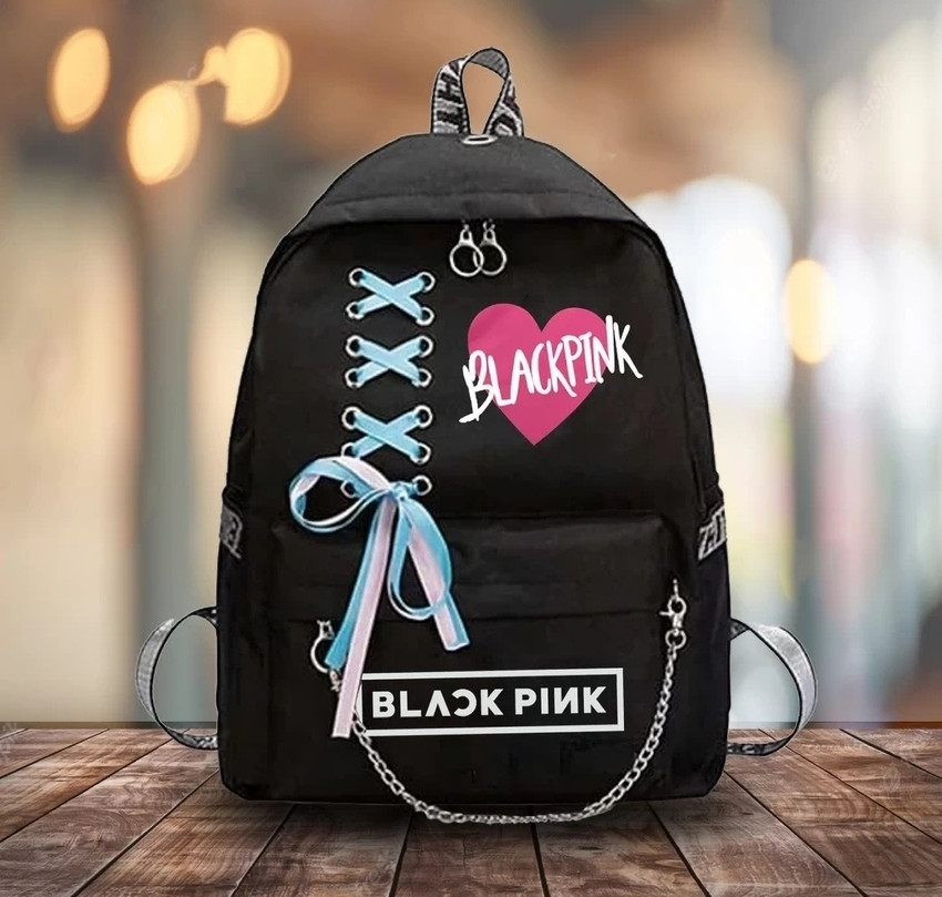 Flipkart NEHAMIT TEXTILES Black pink backpack for girls Backpack Backpack